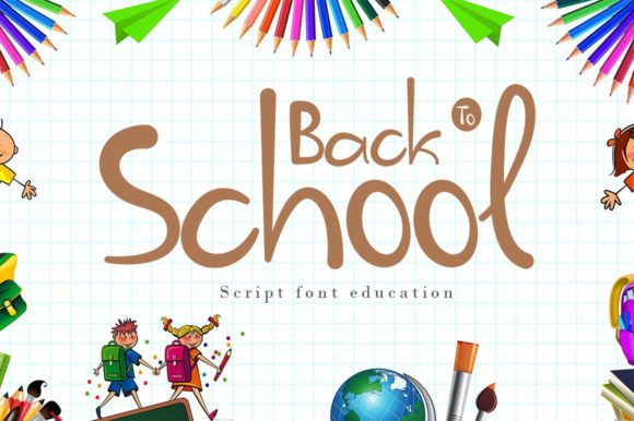 Back to School Font Poster 1