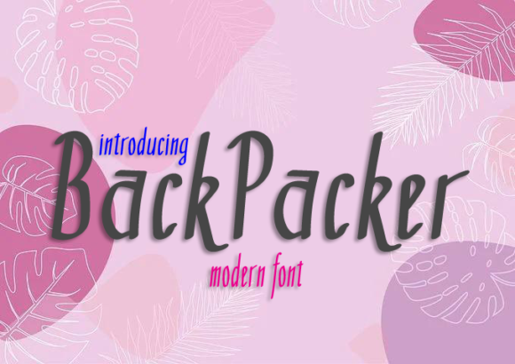 Backpacker Font Poster 1