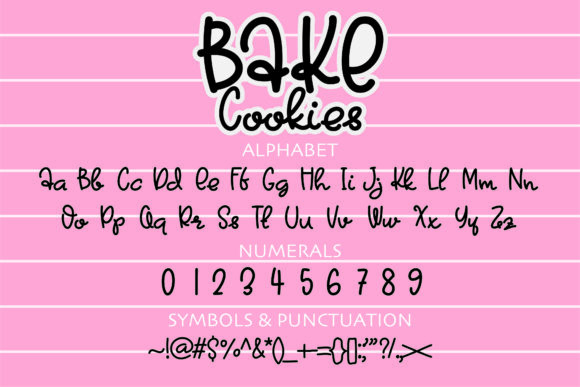 Bake Cookies Font Poster 2