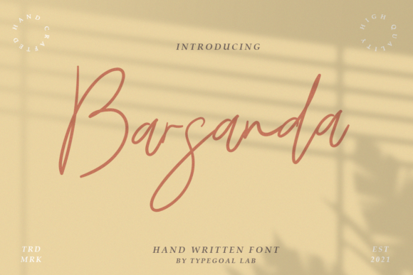 Barsanda Script Font Poster 1