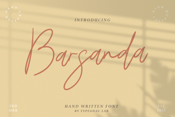 Barsanda Script Font Barsanda Script Font Poster 1