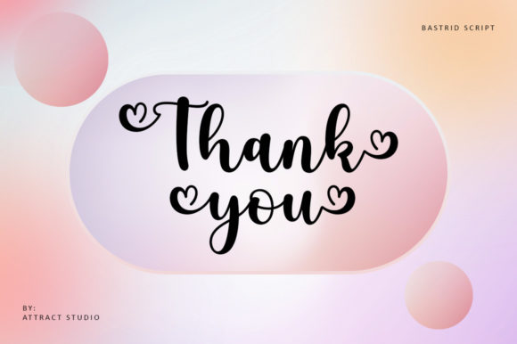 Bastrid Script Font Poster 9