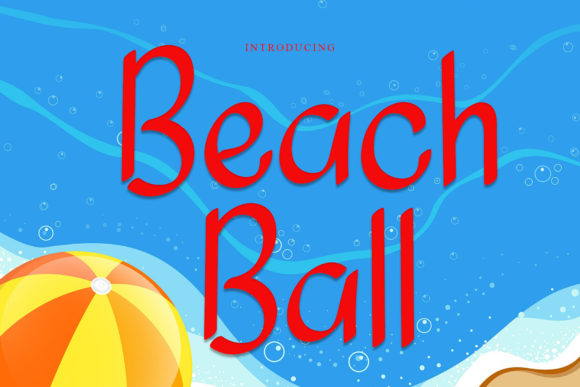 Beach Ball Font Poster 1