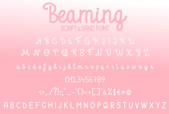 Beaming Duo Font Poster 2