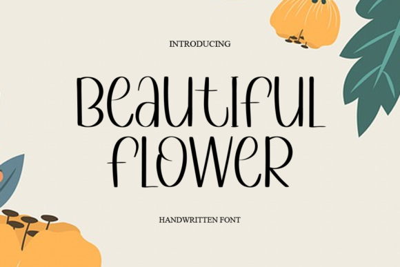 Beautiful Flower Font Poster 1