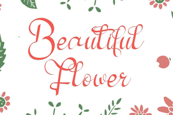 Beautiful Flower Font Poster 1