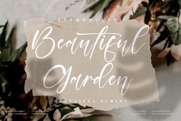 Beautiful Garden Font Poster 1