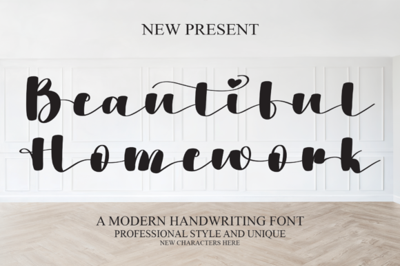Beautiful Homework Font Poster 1