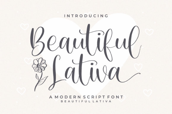 Beautiful Lativa Font Poster 1