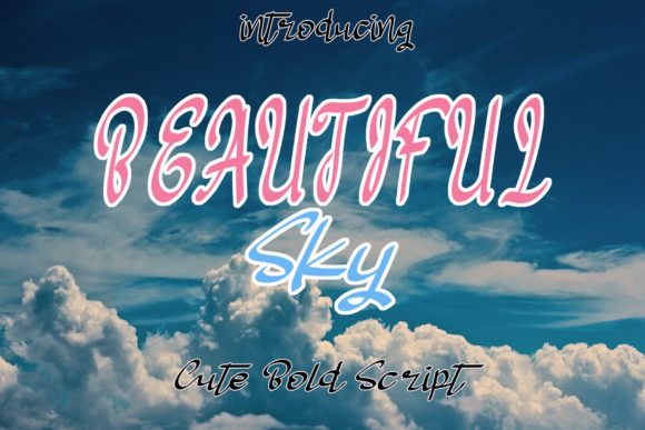 Beautiful Sky Font Poster 1