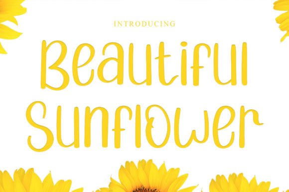 Beautiful Sunflower Font Poster 1