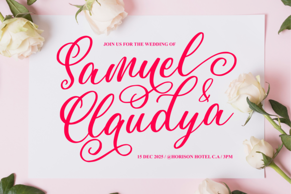 Beauty Angelia Font Poster 4