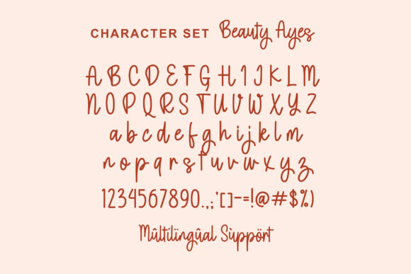 Beauty Ayes Font Poster 8
