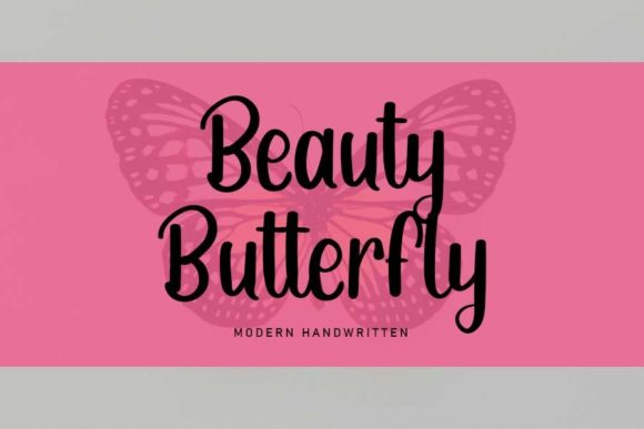 Beauty Butterfly Font Poster 1