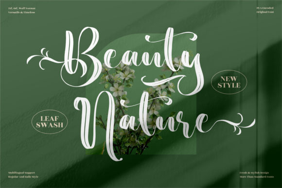 Beauty Nature Font Poster 1