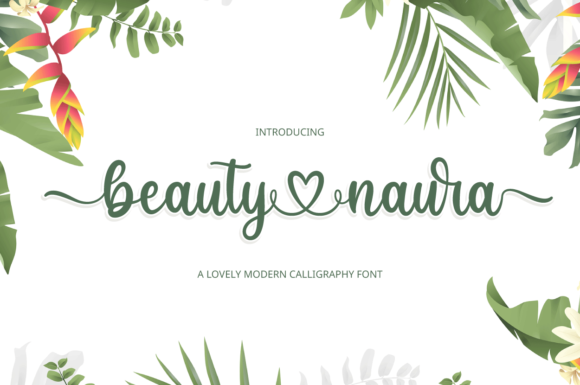 Beauty Naura Font Poster 1