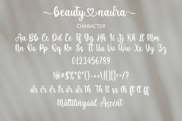 Beauty Naura Font Poster 10