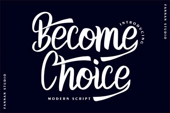 Become Choice Font Become Choice Font Poster 1