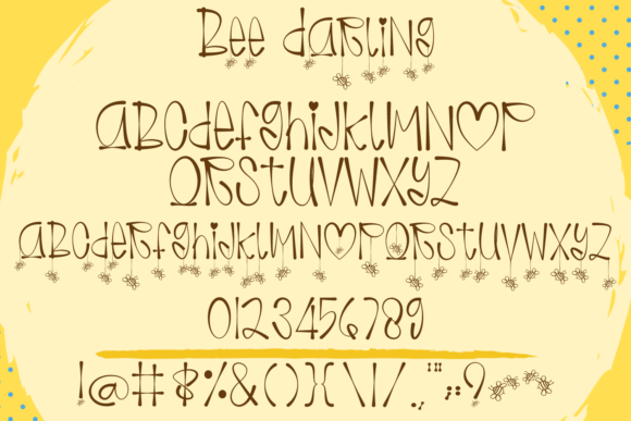 Bee Darling Font Poster 8