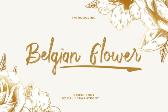 Belgian Flower Font Poster 1
