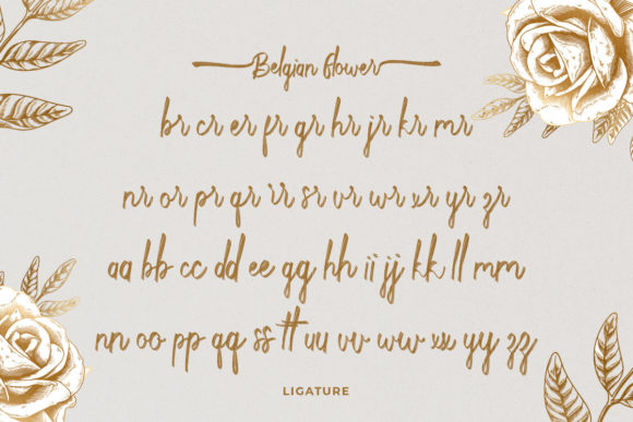 Belgian Flower Font Poster 5