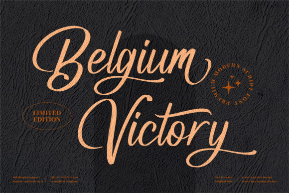 Belgium Victory Font Poster 1