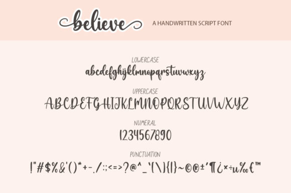 Believe Font Poster 7