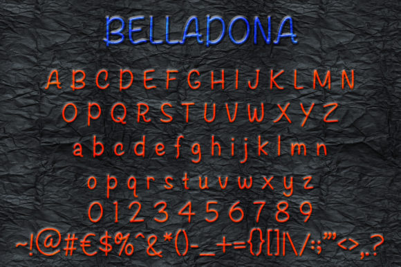 Belladona Font Poster 2