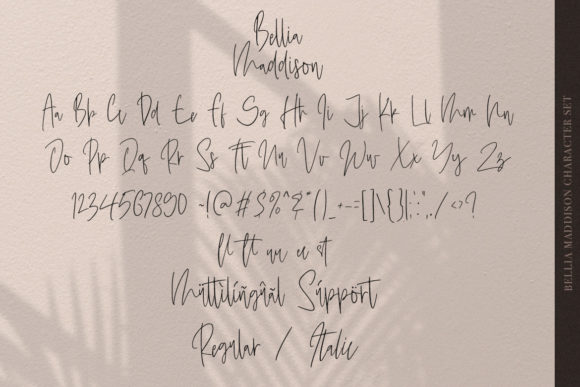 Bellia Maddison Font Poster 11