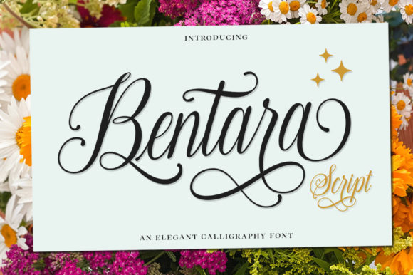 Bentara Script Font Poster 11