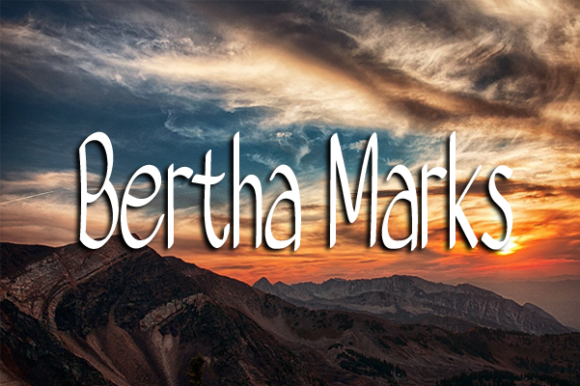 Bertha Marks Font Poster 1