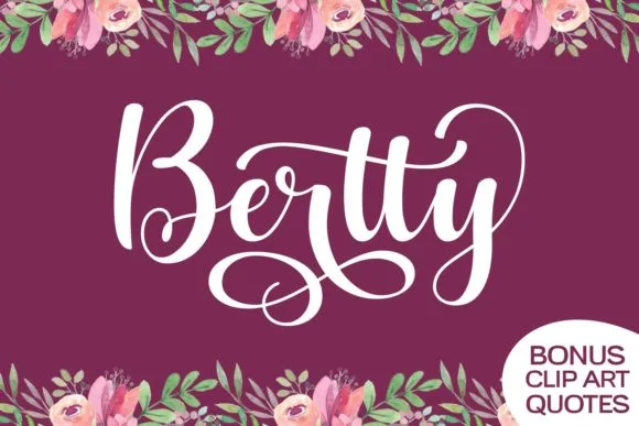 Bertty Font Bertty Font Poster 1