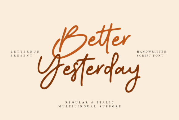 Better Yesterday Font Poster 1