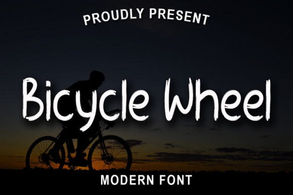 Bicycle Wheel Font Poster 1