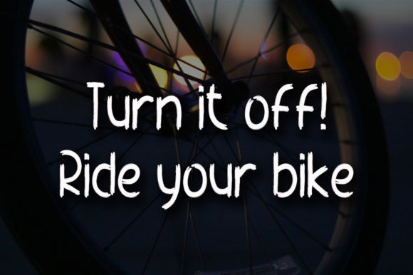 Bicycle Wheel Font Poster 3