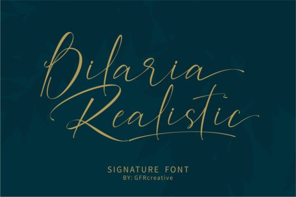 Bilaria Realistic Font Poster 1