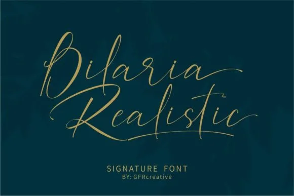 Bilaria Realistic Font Poster 1