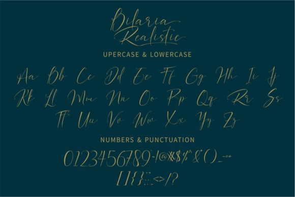 Bilaria Realistic Font Poster 2