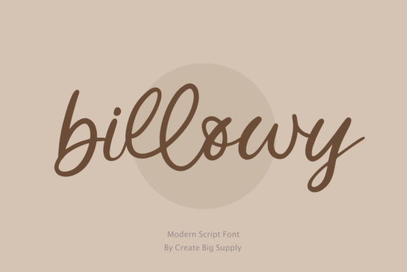 Billowy Font Poster 1