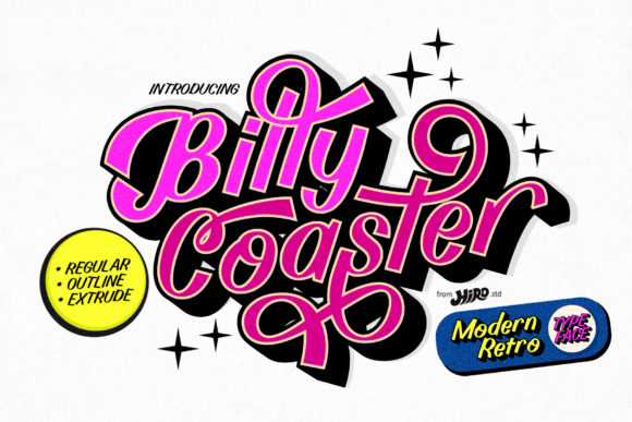 Billy Coaster Font Poster 1