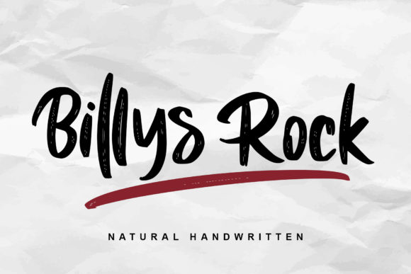 Billys Rock Font Poster 1