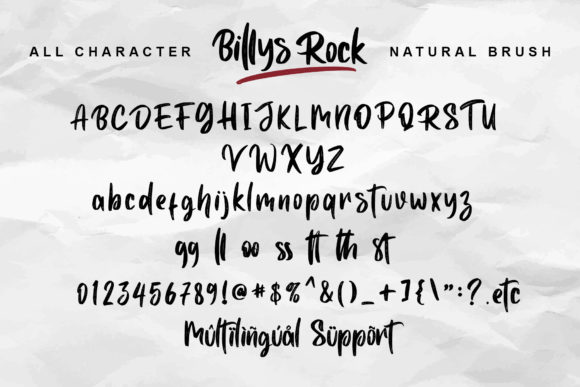 Billys Rock Font Poster 6