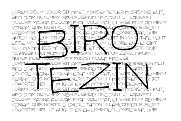 Birotezin Font Birotezin Font Poster 1
