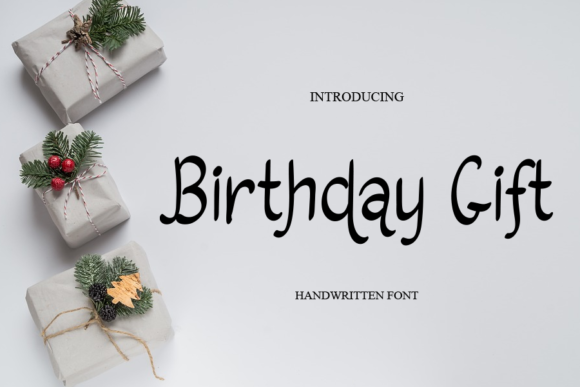 Birthday Gift Font Poster 1