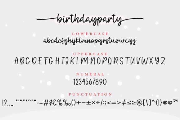 Birthday Party Font Poster 5