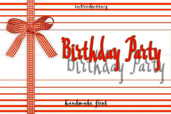 Birthday Party Font Poster 1