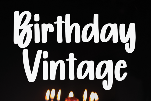 Birthday Vintage Font