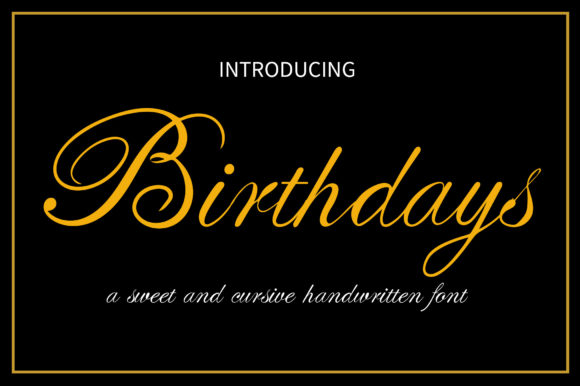 Birthdays Font Poster 1