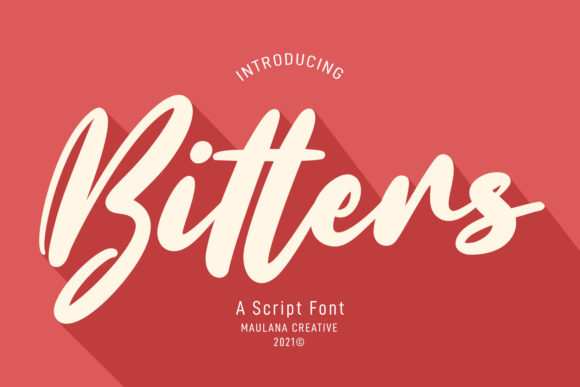 Bitters Script Font Poster 1