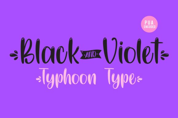 Black and Violet Font